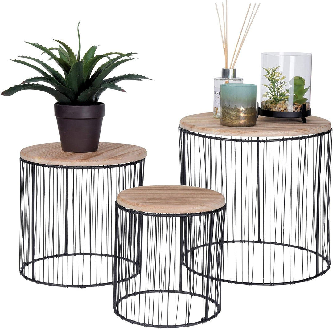 Pflanzenständer 3er Set - Deko Blumenhocker Blumenständer Pflanzenhocker Blumentopfständer Beistellt