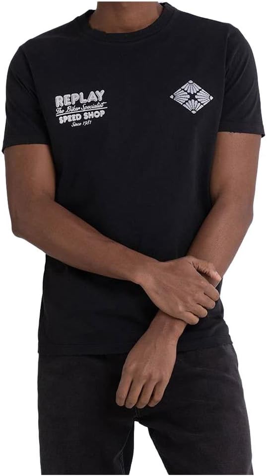 Replay Herren T-Shirt XXL Black 098, XXL Black 098