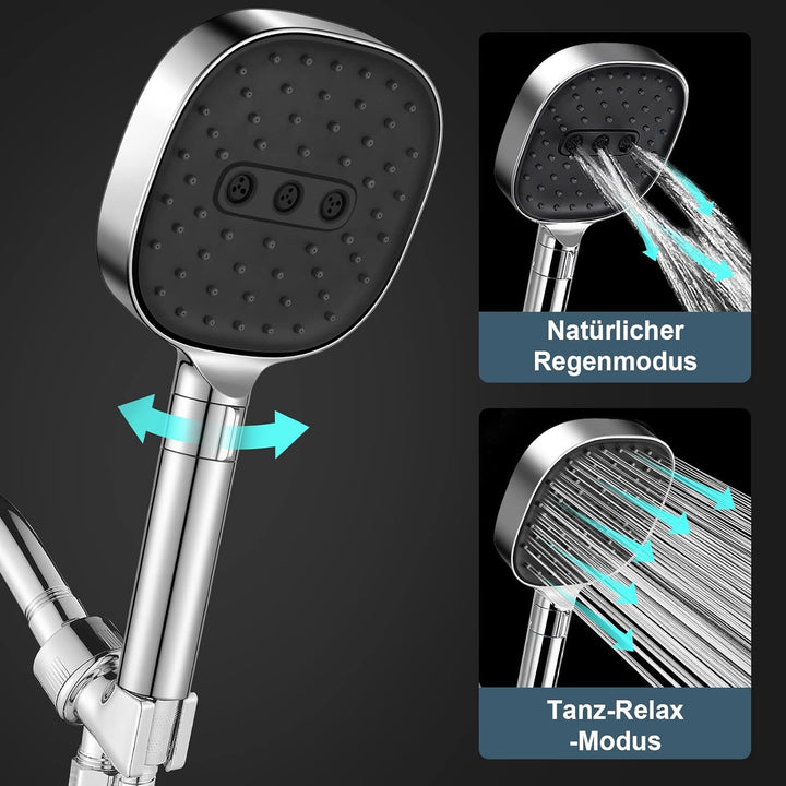 Cobbe Duschkopf Wassersparend Tanzendes Wasser Sparduschkopf, Regendusche Gross Duschkopf Druckerhöh