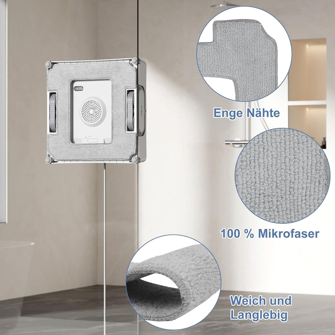 NIXOOT 8 Stück Reinigungspad Ersatzteile für ECOVACS WINBOT W2 Omni / W2 / W1 Pro / W1 Fensterputzro