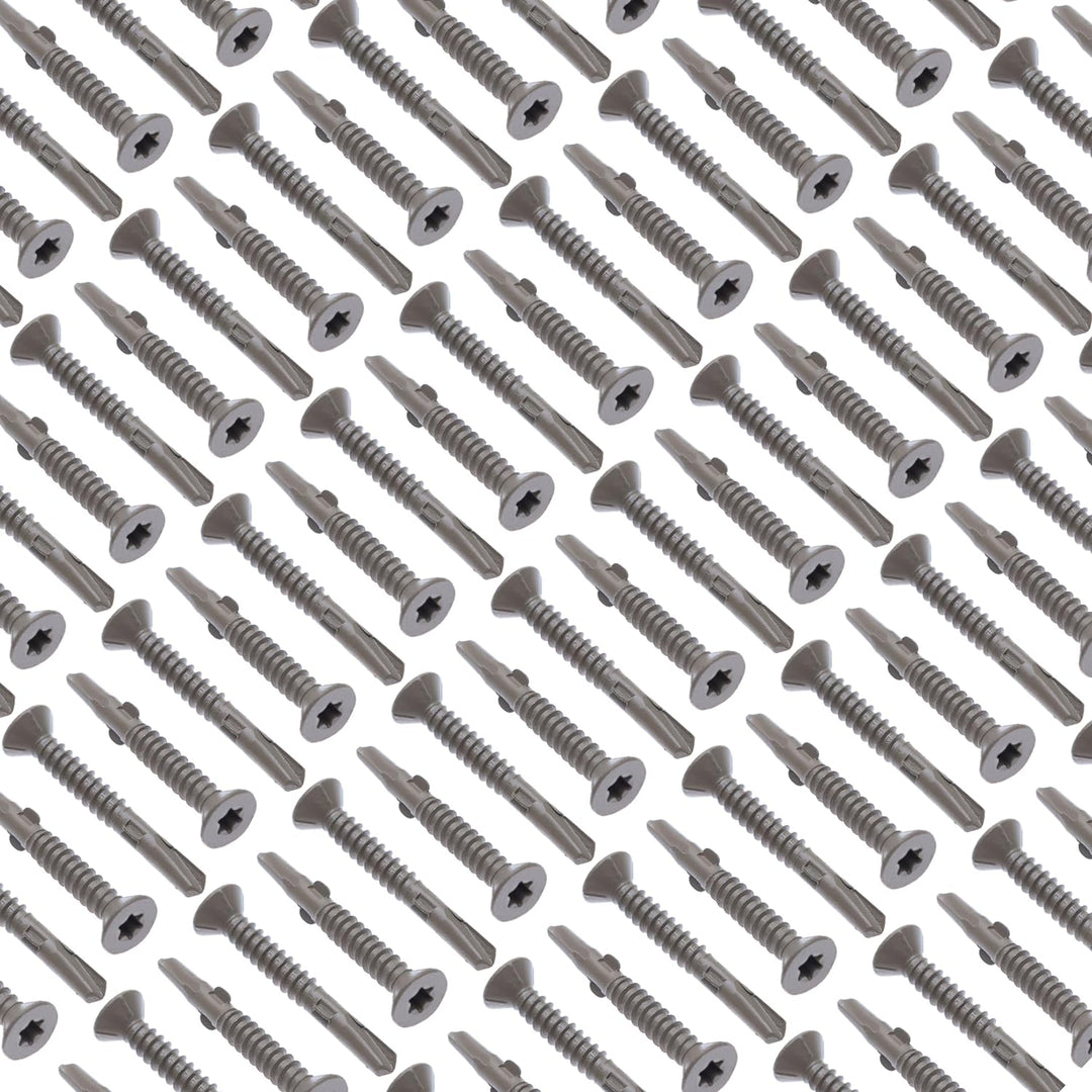 6.3mm Metallschrauben Selbstschneidende Torx-Flachkopf-Bohrschrauben (Packung mit 100) für den Ausse