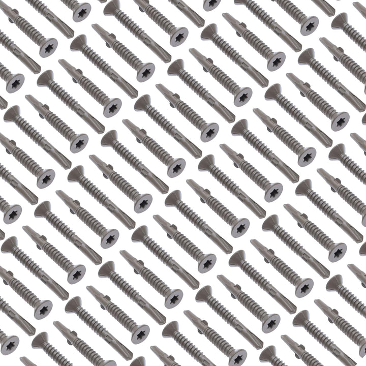 6.3mm Metallschrauben Selbstschneidende Torx-Flachkopf-Bohrschrauben (Packung mit 100) für den Ausse