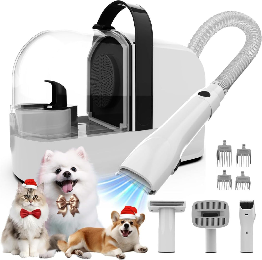 AIRROBO PG10 Hundeschermaschine mit Staubsauger 12000 Pa, Hundebürste Tierhaarentferner für Hunde Ka