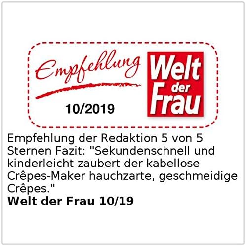 Rosenstein & Söhne Crepes Maker: Kabelloser Crêpes-Maker, Anti-Haft, Temperatur-Automatik, 20 cm, 80