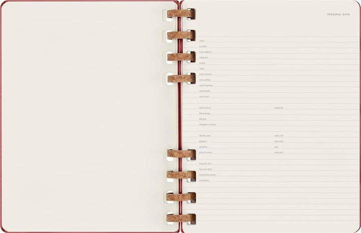 Moleskine Undatierter Monatsplaner, 12-Monats-Spiralplaner mit Festem Einband, Grösse: XL 20 x 25 cm