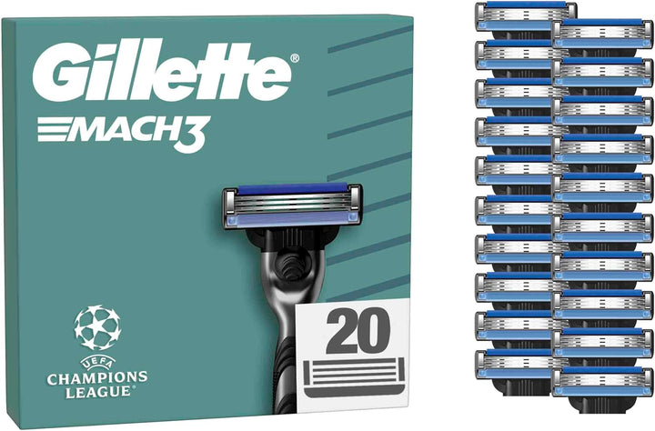 Gillette Mach3 Rasierklingen für Männer, 20 Original Gillette Ersatzklingen, Klingen für Herren mit