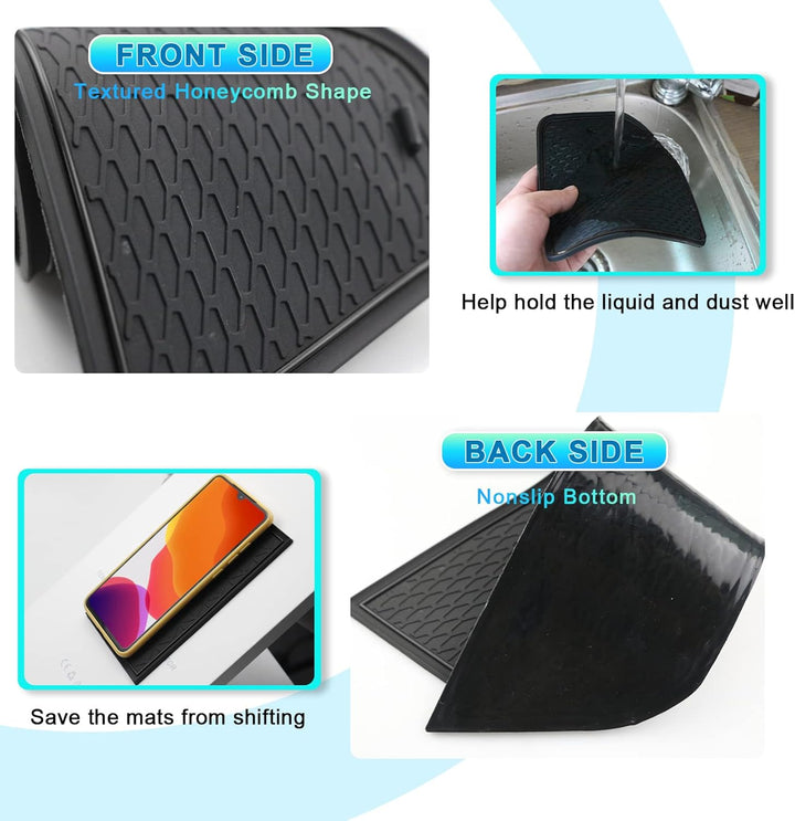 CDEFG Kompatibel mit Honda HRV 2022 HR-V Mittelkonsole Gummimatten Türschlitz rutschfest Antirutschm
