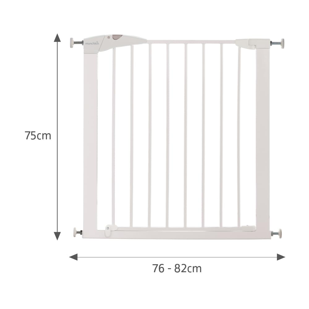 Munchkin Maxi Secure Türschutzgitter / Treppenschutzgitter für Kinder / ohne Bohren / 76 - 82 cm bre