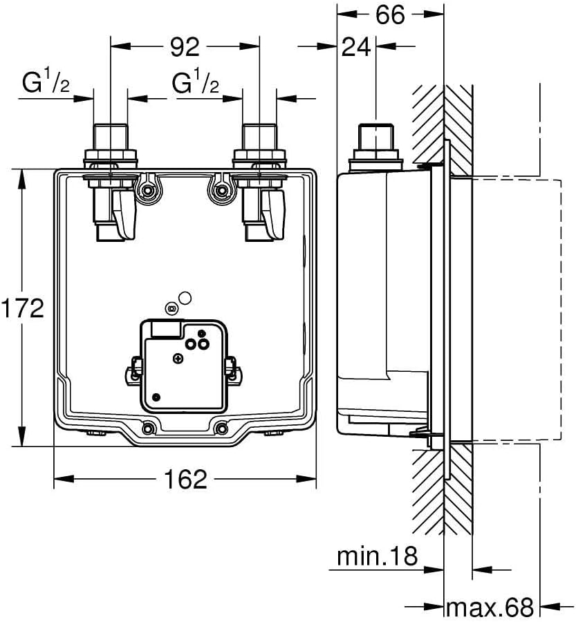 GROHE 36339001 Eurosmart CE UP-Einbaukasten, blau