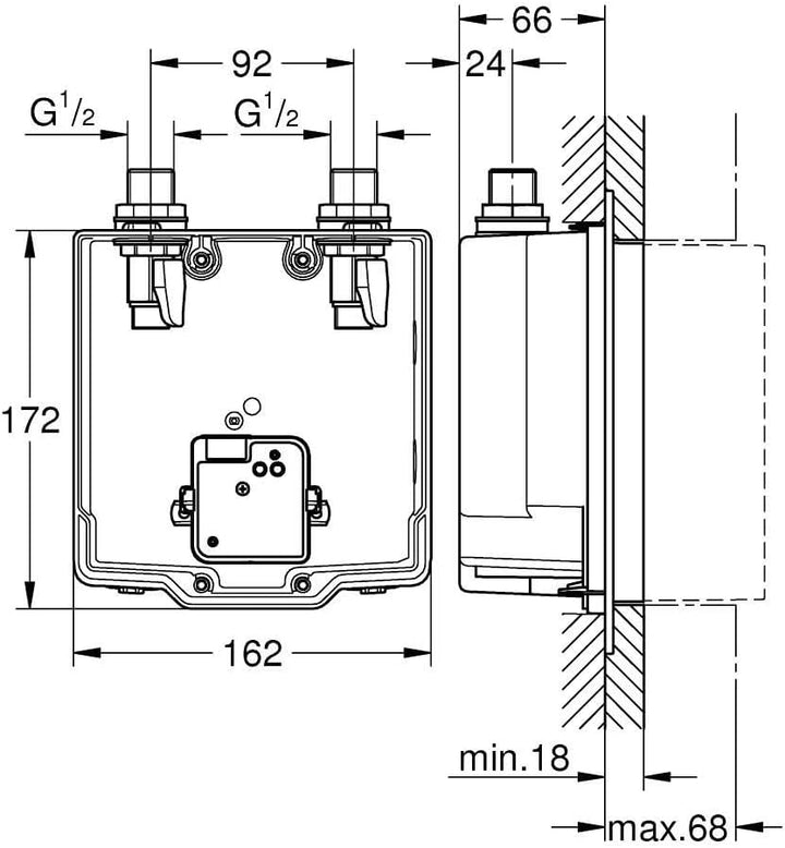 GROHE 36339001 Eurosmart CE UP-Einbaukasten, blau