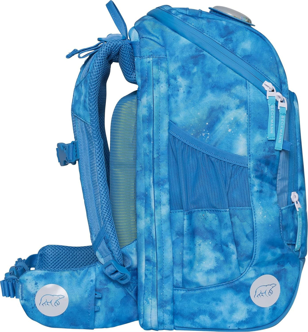 BECKMANN, Schulrucksack-Set Active Air FLX, 6-teilig, Grundschule, inkl. Regenüberzug, 22L Ocean, Oc