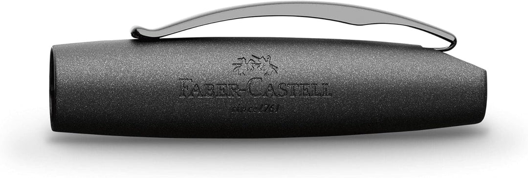Faber-Castell 148482 - Füller Essentio, Feder EF, Aluminium schwarz schwarz Füller Feder EF, schwarz