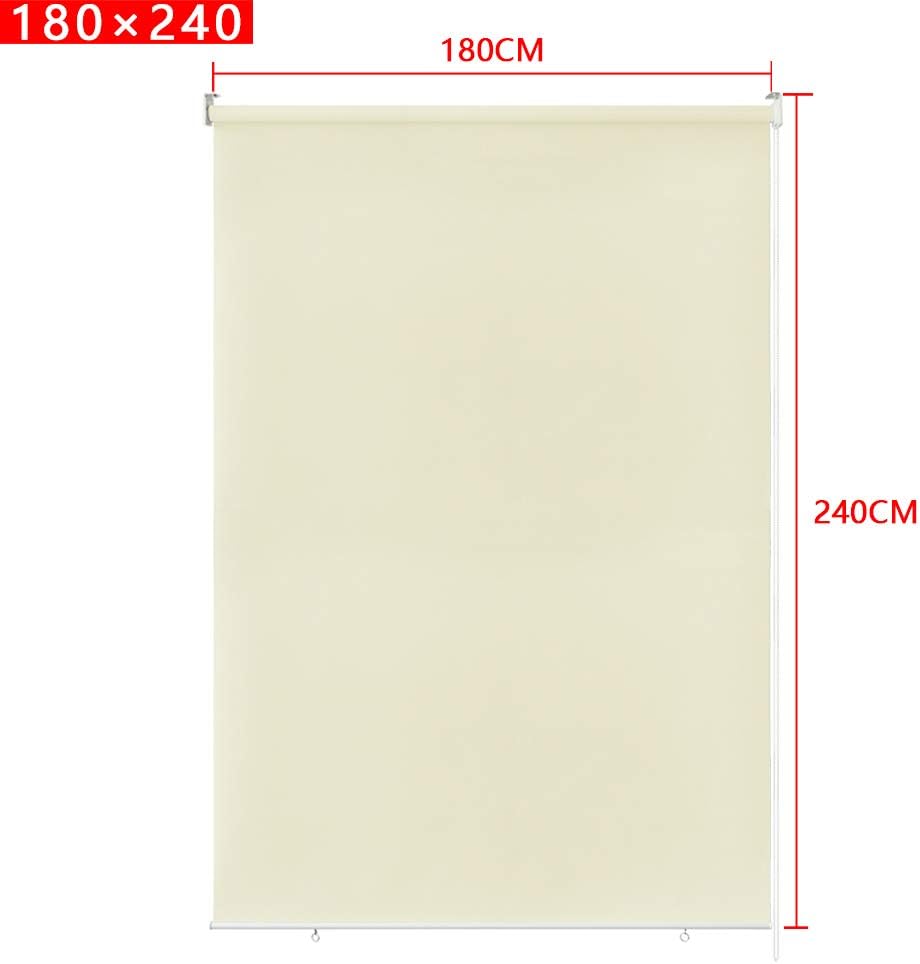 Yznahre Beige Senkrechtmarkise Vertikalmarkise Aussenrollo, 180x240cm Sichtschutz Sonnenschutzrollo