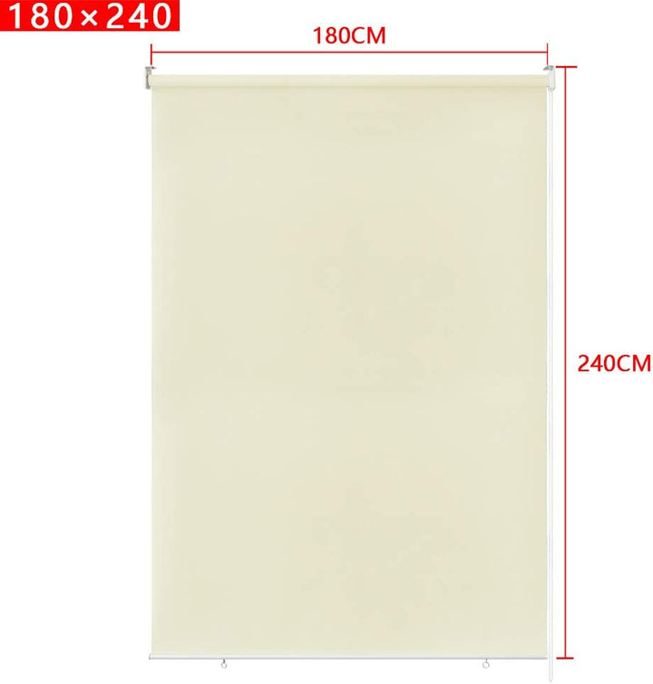 Yznahre Beige Senkrechtmarkise Vertikalmarkise Aussenrollo, 180x240cm Sichtschutz Sonnenschutzrollo