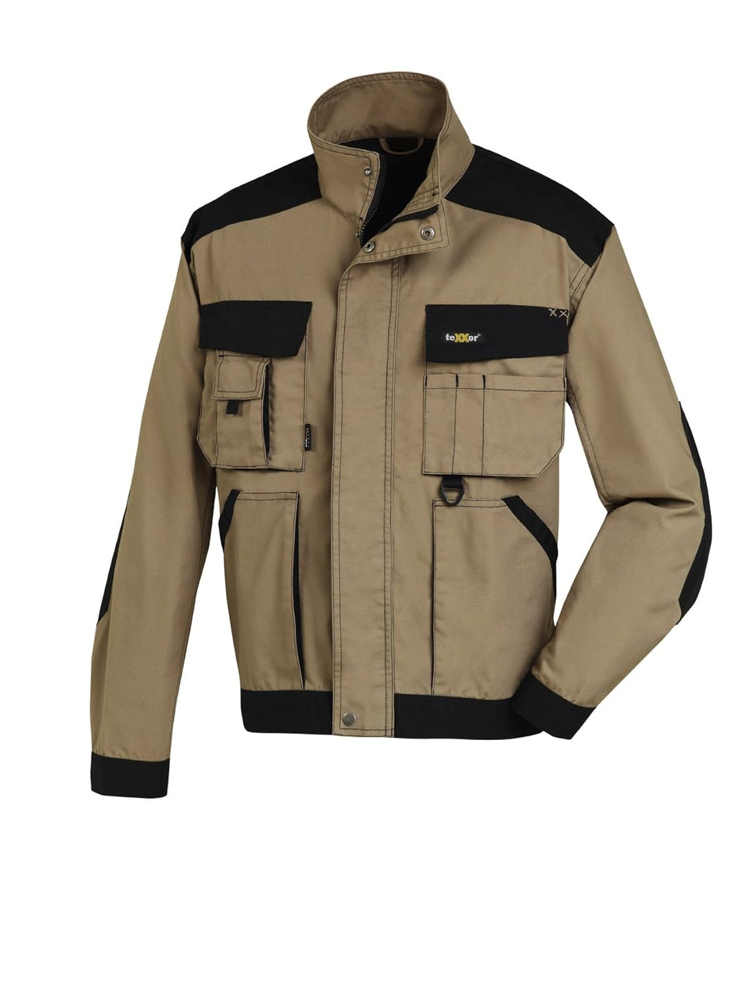 teXXor Bundjacke Antigua, robuste Arbeitsjacke T/C Canvas, 50, khaki / braun, 4162 50 Khaki / Braun