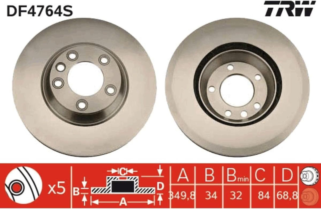 TRW DF4764S Bremsscheibe - (1 Stück)