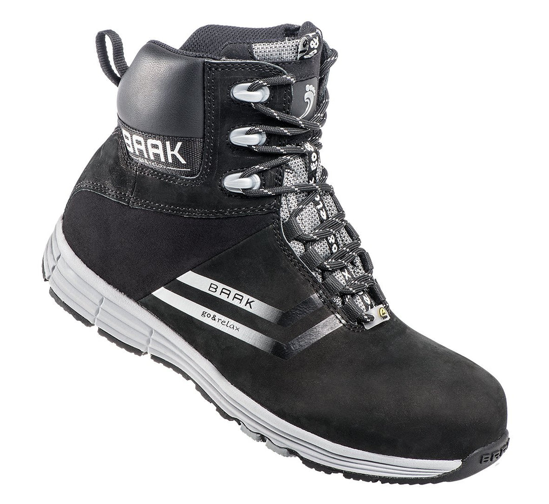BAAK Sicherheitshochschuhe S3 "Robert2" Go&Relax - Go&Relax. 1 Stück. 36. schwarz/grau. 73742 36 EU,