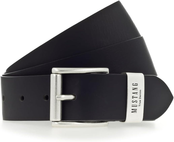 MUSTANG Herren Gürtel Ledergürtel W80 Schwarz (0790), W80 Schwarz (0790)