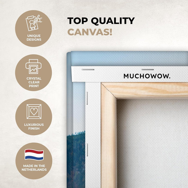 MuchoWow© Leinwand Bilder Gross 120x80 cm XXL Wanddeko Wohnzimmer Aesthetic Room Decor Deko Zimmer W