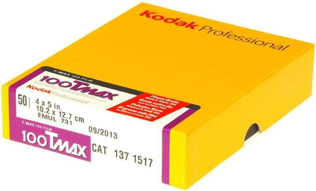 Kodak T-Max 100 10,2 (4 Zoll) x 12,7 cm (5 Zoll) Schwarz-/Weiss Negativ-Filme (50 Blatt)