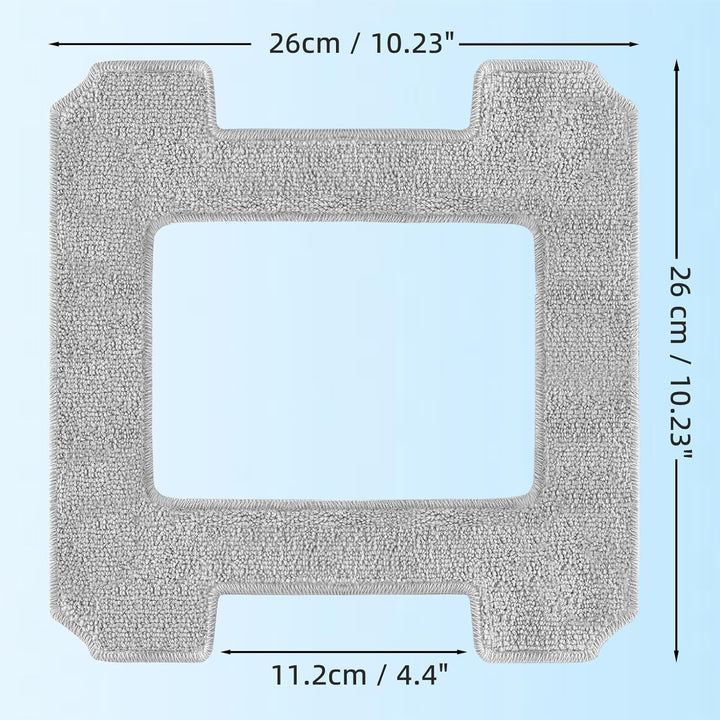 NIXOOT 8 Stück Reinigungspad Ersatzteile für ECOVACS WINBOT W2 Omni / W2 / W1 Pro / W1 Fensterputzro