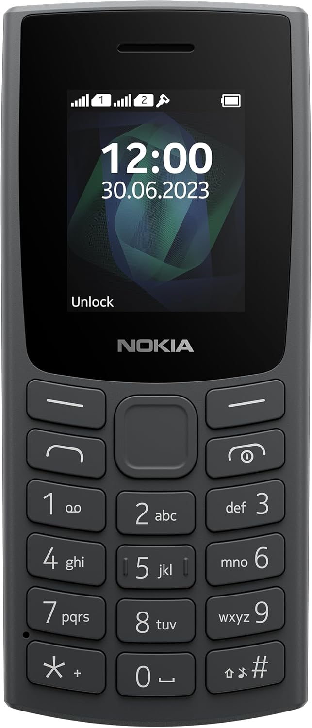 Nokia 105 2G Edition 2023 (Dual-SIM, 1,77" Display, 1000 mAh Akku, 32MB, 3.5mm Kopfhöreranschluss, F