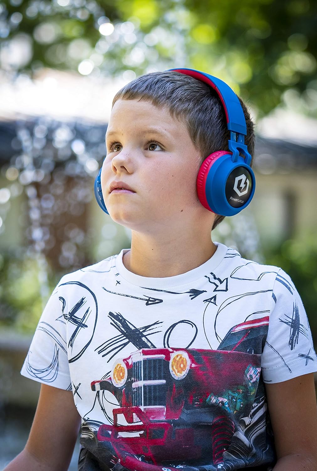PowerLocus Kinderkopfhörer Bluetooth, Kinder Kopfhörer Over-Ear mit 85db Lautstärkebegrenzung LED-li