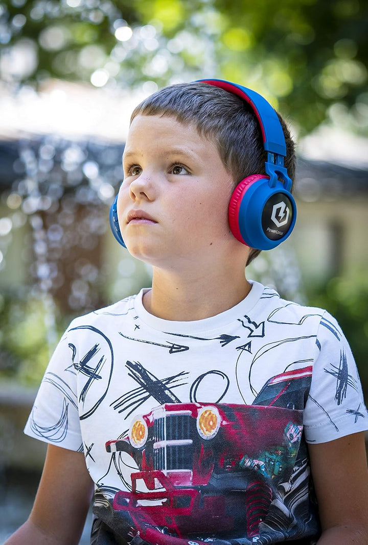 PowerLocus Kinderkopfhörer Bluetooth, Kinder Kopfhörer Over-Ear mit 85db Lautstärkebegrenzung LED-li