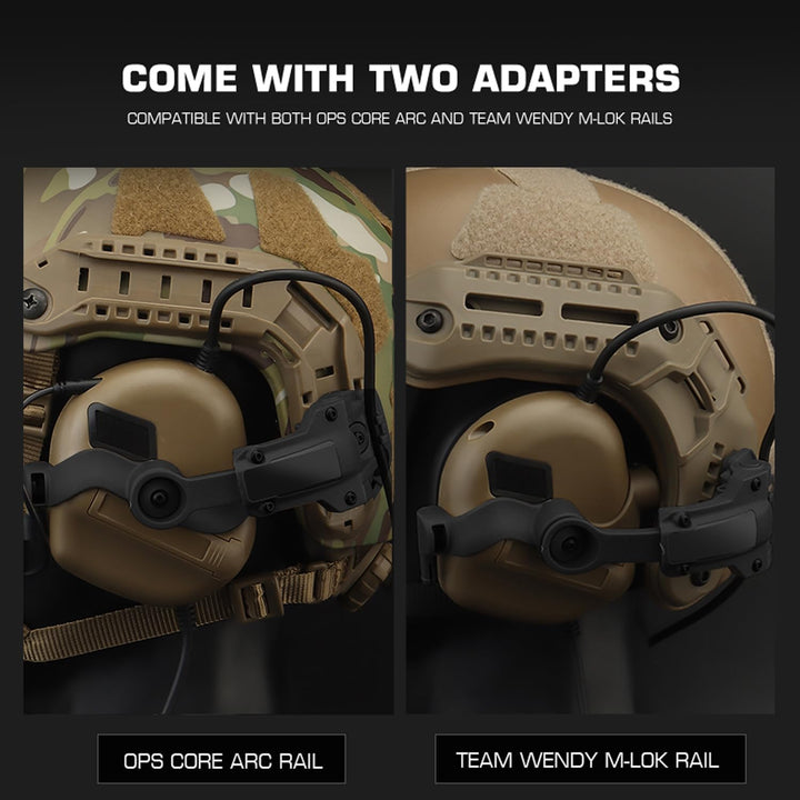Schneller Helm ARC Schienenadapter Taktische Abholung Headset Aufhängung Kopfhörer Halterung Multi-W