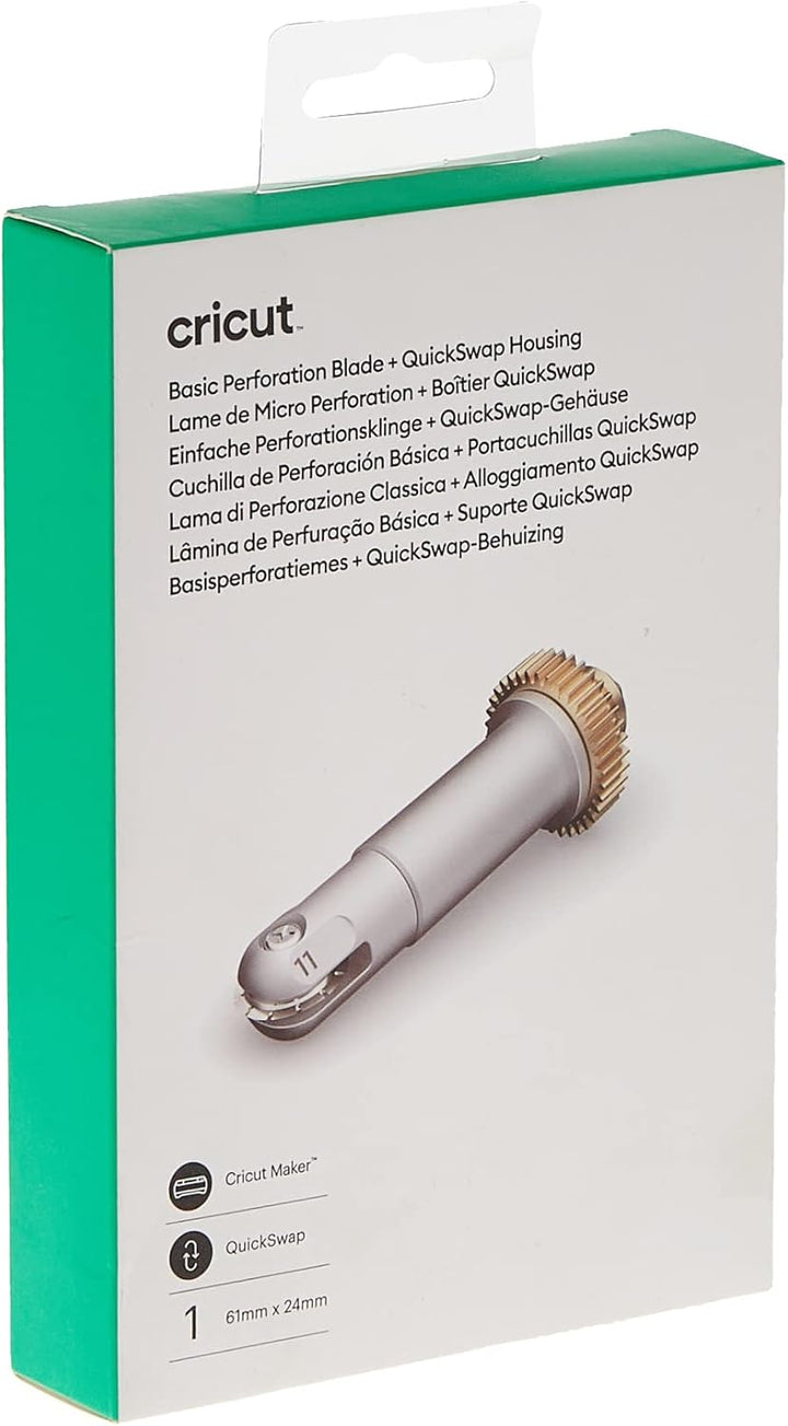 Cricut 2007450 Einfache Perforierklinge + QuickSwap-Gehäuse, Metallic, One Size, One Size