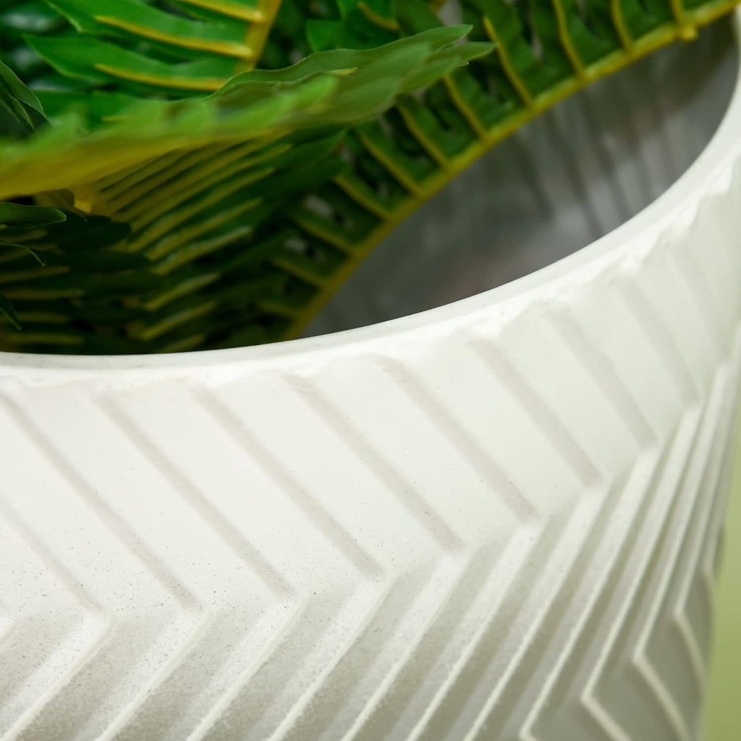 Outsunny 2er-Set Pflanzenständer, Pflanztöpfe, Blumenständer, Blumentöpfe mit Gestell, Übertopf, Blu