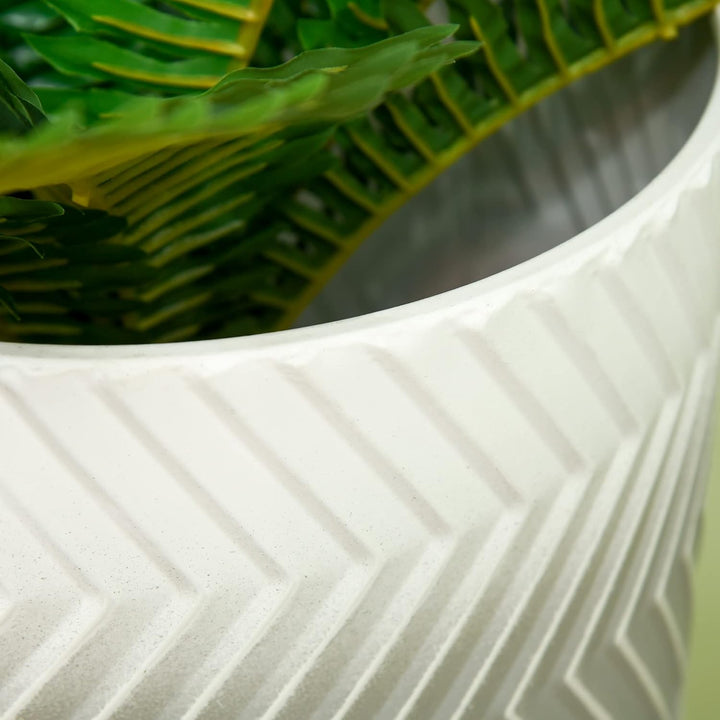 Outsunny 2er-Set Pflanzenständer, Pflanztöpfe, Blumenständer, Blumentöpfe mit Gestell, Übertopf, Blu