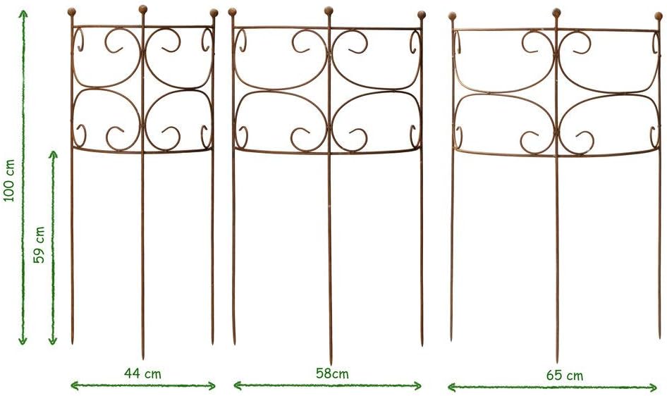 Rankgitter Rankhilfe Staudenhalter Strauchhalter halbrund Rankgerüst Metall Eisen Rost Deko Staudenh