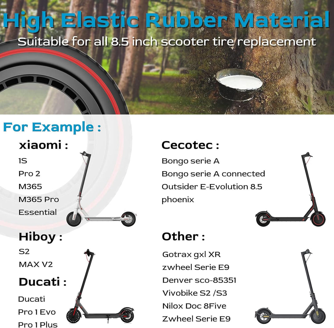 OUXI Xiaomi M365 Reifen, 8,5 Zoll Ersatzreifen Solid Reifen Für Mijia Mi Xiaomi M365/M365 Pro Elektr