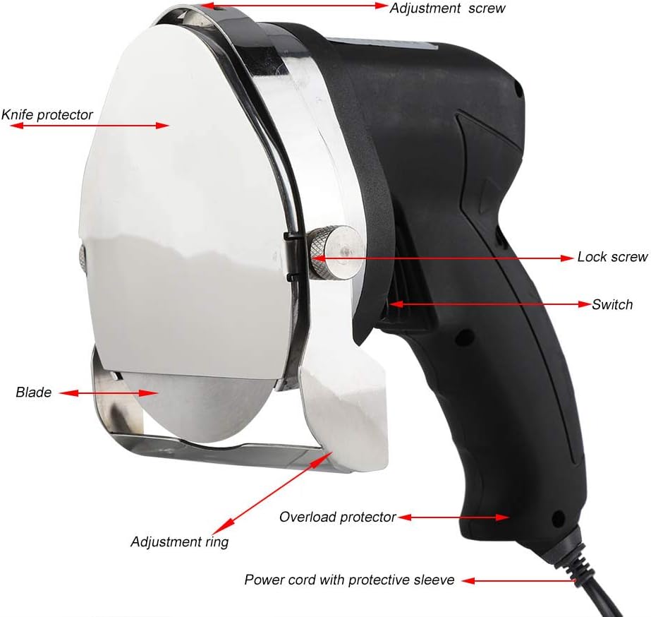 GOTOTOP 220 V elektrisches Grillmesser 80 W elektrischer Grillschneider – Edelstahlklinge – ergonomi