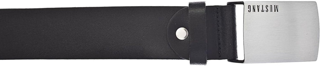 MUSTANG Herren Ledergürtel MG2102L15 40mm Gürtelbreite Braun Schwarz 80-115cm W85 Schwarz (791), W85