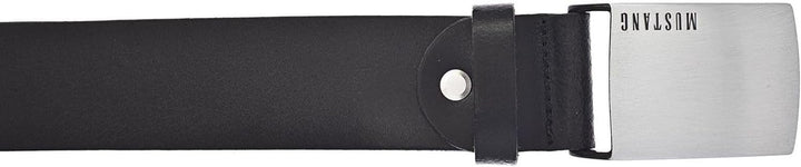MUSTANG Herren Ledergürtel MG2102L15 40mm Gürtelbreite Braun Schwarz 80-115cm W85 Schwarz (791), W85