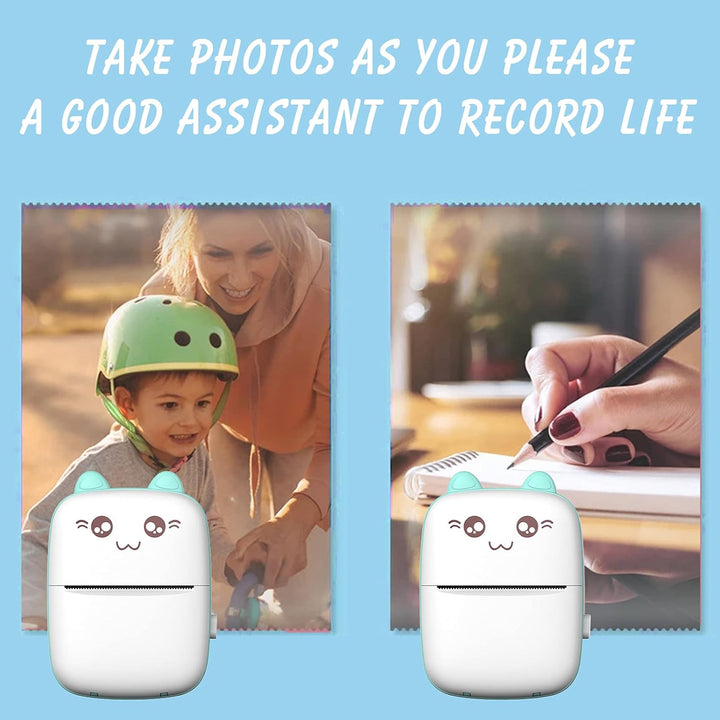 Pocket Thermodrucker, Mini Wireless Instant Taschendrucker, Tragbarer Handy Bluetooth Mobiler Drucke