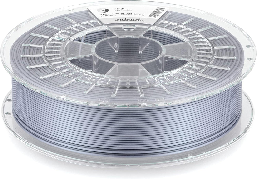 extrudr® BioFusion ø1.75mm (800gr) 'QUICK SILVER/SILBER' - 3D Drucker Filament - Made in Austria Bio