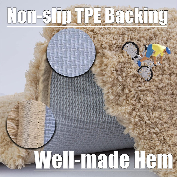 ROLIZOE Extrem Dicker Badematte rutschfest Badteppich Hochsaugfähige Badezimmerteppich Superweicher