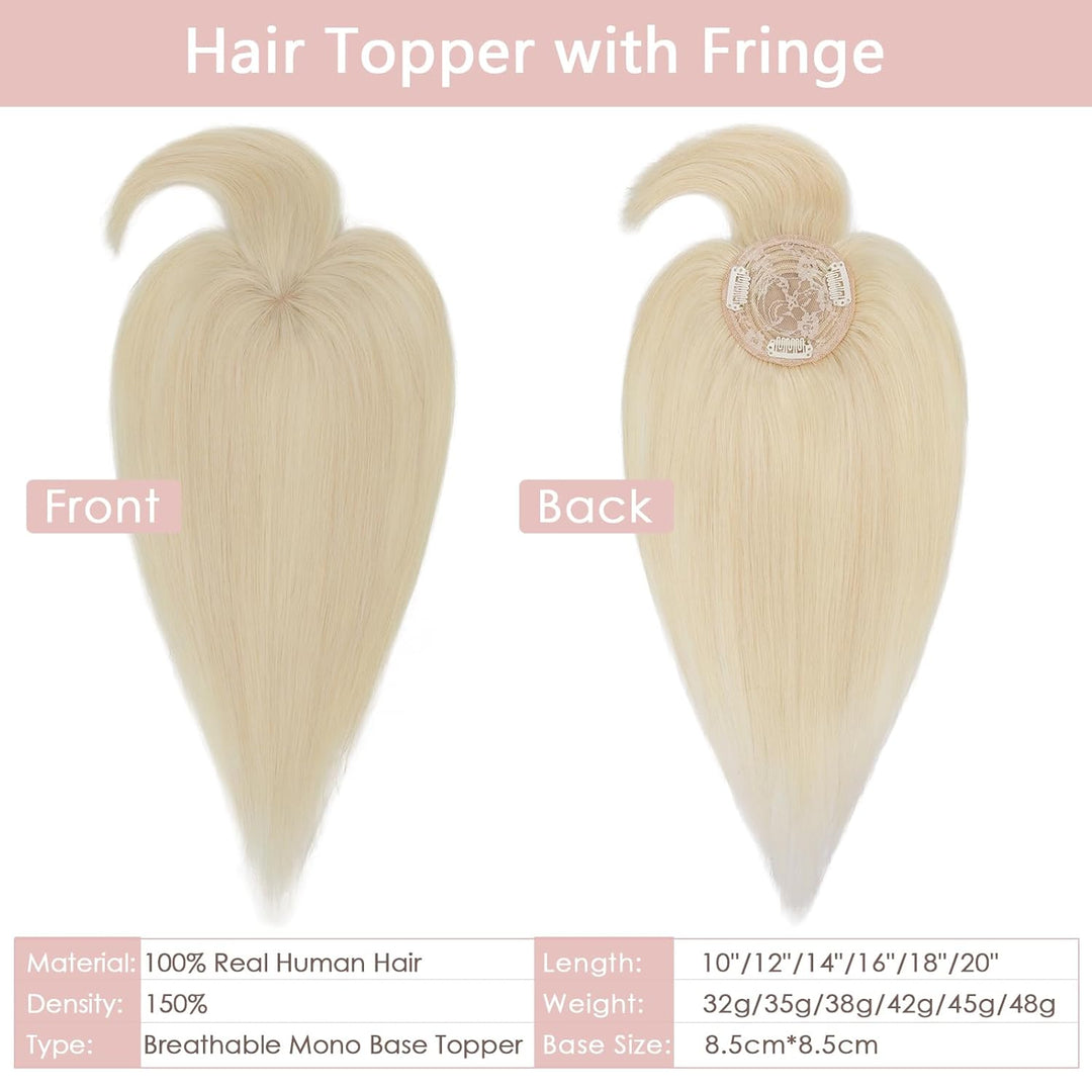 Silk-co Topper Extensions Haarteile Echthaar Clip in Extensions Echthaar Weich Natürlich Glatt Toupe