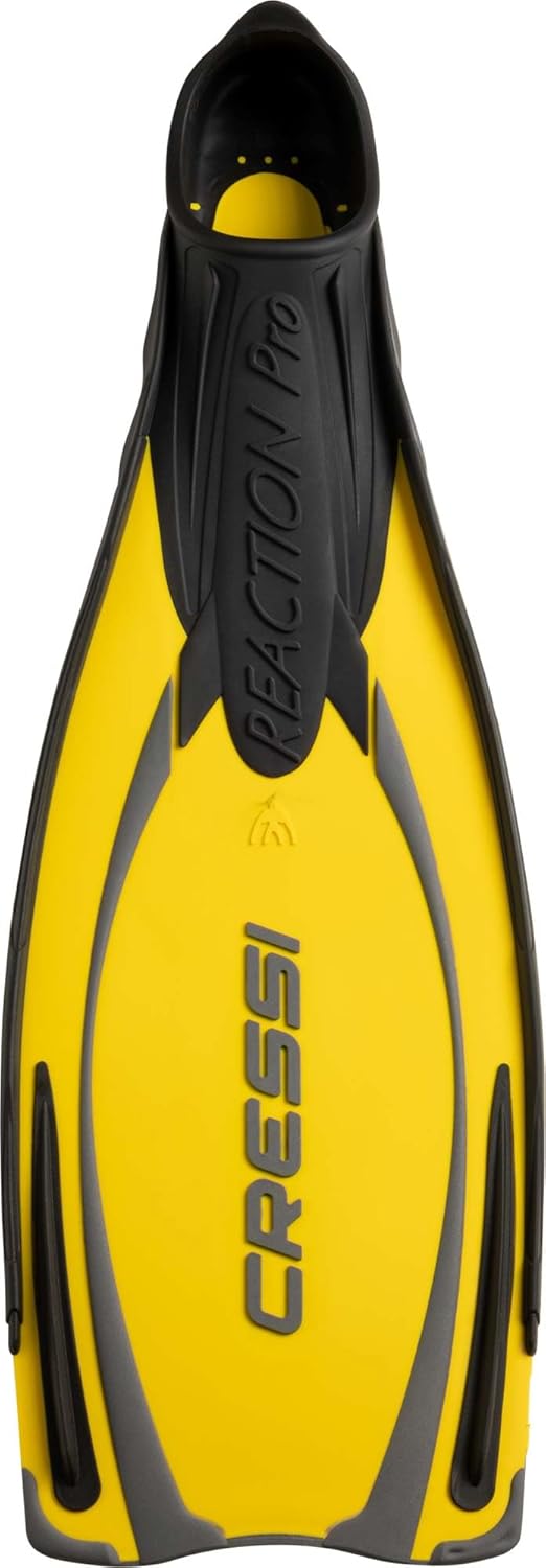 Cressi Reaction Pro Fins - Flossen zum Tauchen, Freitauchen und Schnorcheln, Adult Unisex 36/37 Gelb