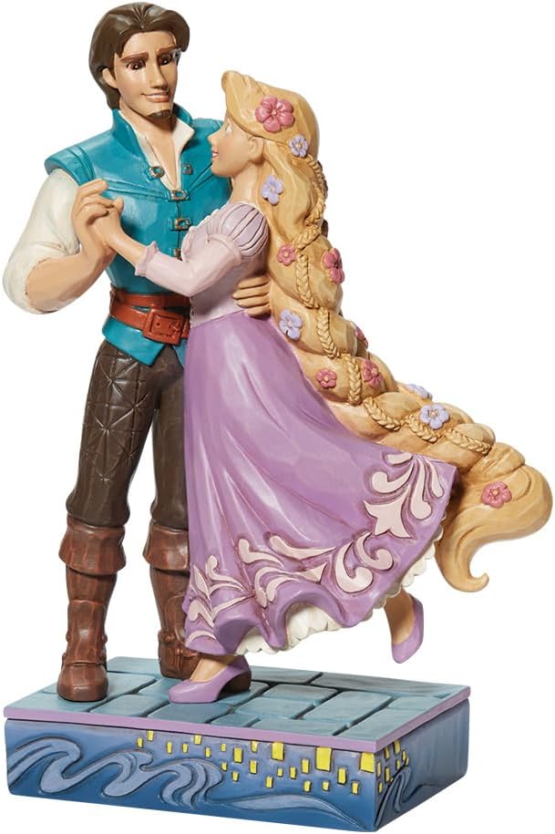 Jim Shore Enesco Disney Traditions Rapunzel & Flynn Love Figur, 19 cm