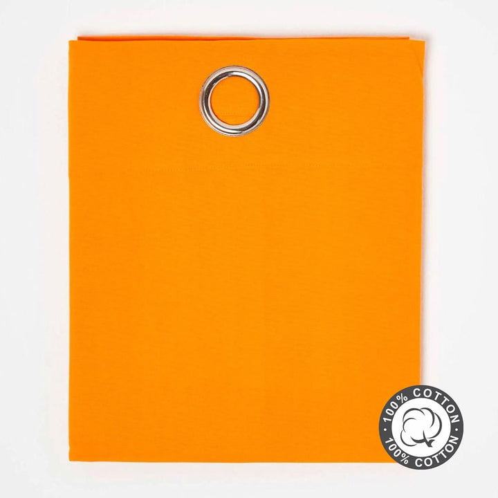 Homescapes Ösenvorhang Blickdicht orange Dekoschal 2er Set Plain Colour Breite 117 x Länge 137 cm Vo