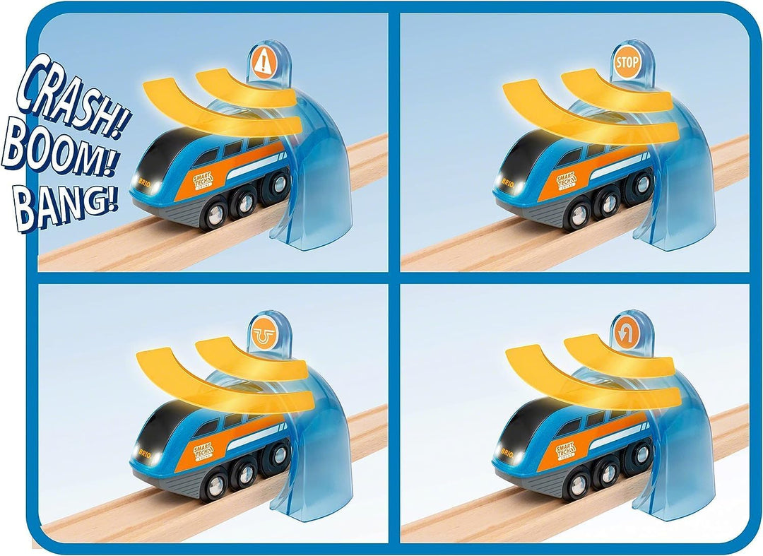 BRIO World 33977 Smart Tech Sound Deluxe Set - Interaktive Lok mit Aufnahmefunktion in umfangreichem