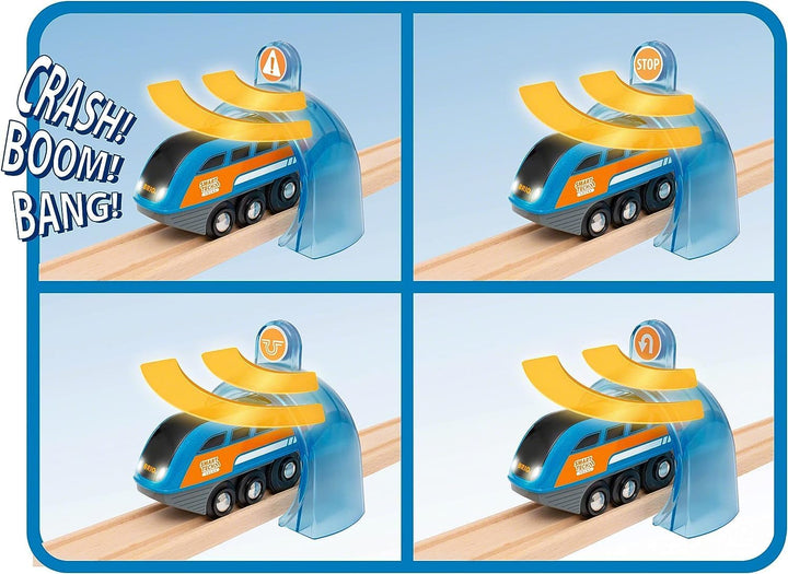 BRIO World 33977 Smart Tech Sound Deluxe Set - Interaktive Lok mit Aufnahmefunktion in umfangreichem