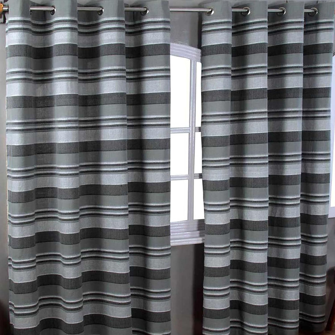 Homescapes handgewobener Vorhang Morocco grau 2er Set Ösenvorhang 167 x 182 cm (Breite x Länge) Deko