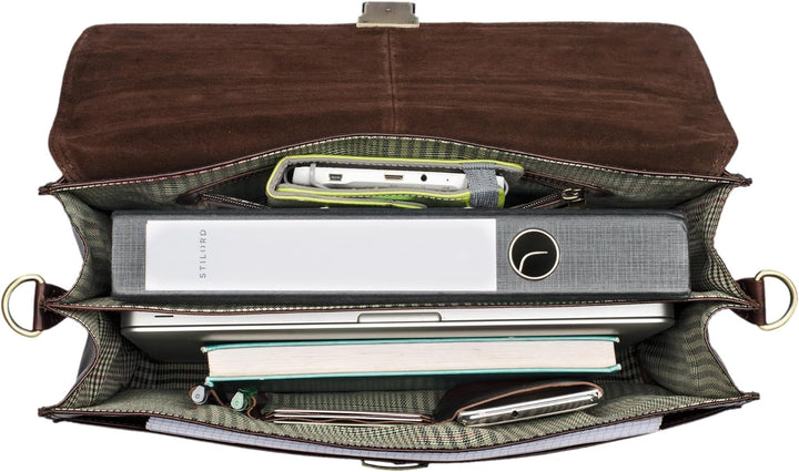 STILORD 'Edward' Herren Aktentasche Dokumententasche Laptoptasche Business Büro Tasche mit Schulterg
