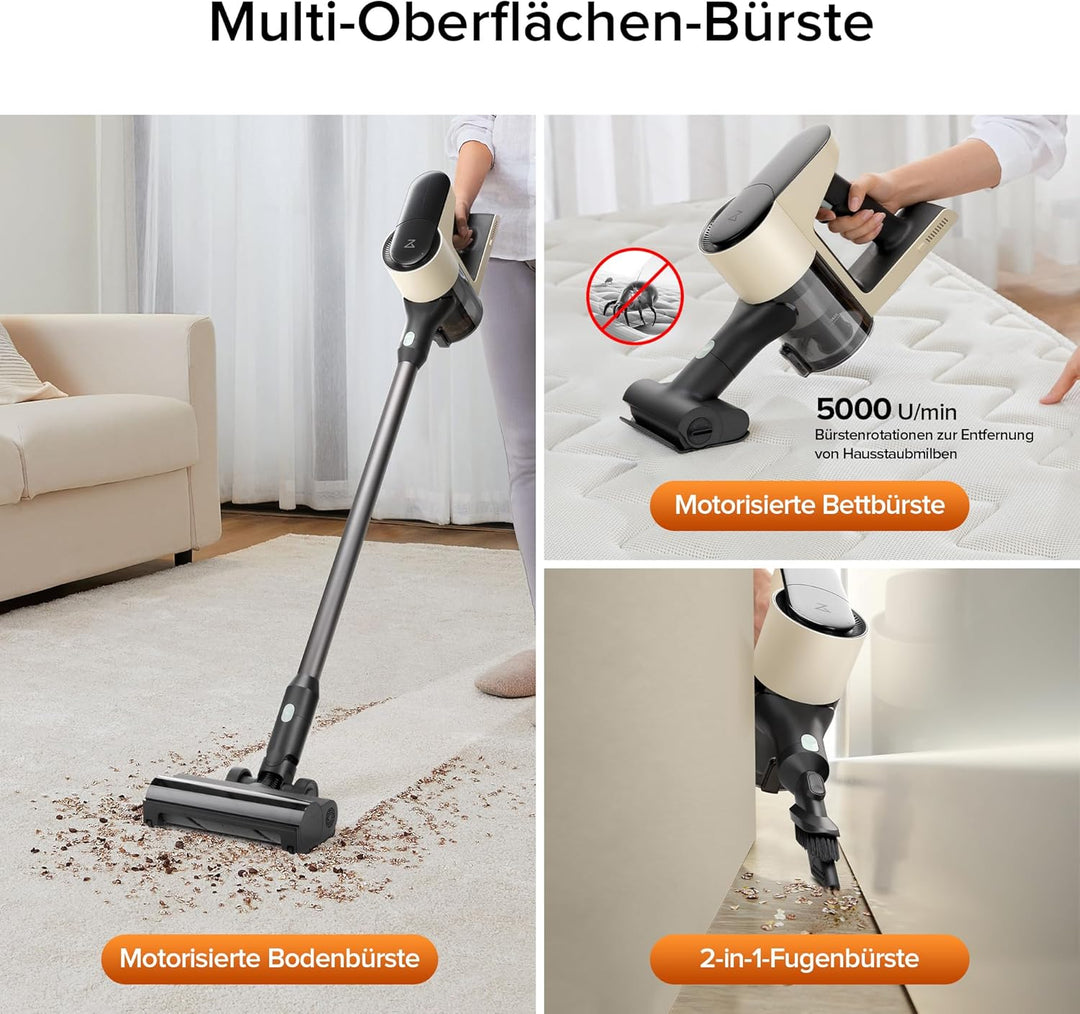 roborock H5 Akku Staubsauger - 158AW Saugleistung, 120.000 RPM, Leichtes Design (1,55 kg), 60 Min Ak