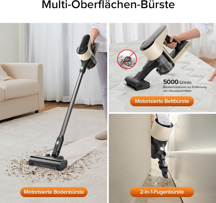 roborock H5 Akku Staubsauger - 158AW Saugleistung, 120.000 RPM, Leichtes Design (1,55 kg), 60 Min Ak